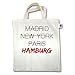 Produktbild Städte - Weltstadt Hamburg - Unisize - Natural - XT500 - Jutebeutel kurzer Henkel