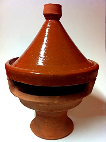 2er Set, marokkanische Marrakesch Tajine Tagine zum kochen Berber Ø 30cm für 3-5 Personen + marokkanische Küche Kochbuch - 5