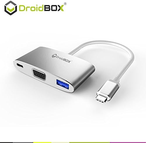 DroidBOX FX3 USB Type C Hub VGA Port USB Type-C, USB 3.0 up-to 5GB/s for GPD WIN, GPD Pocket, Smartphones, USB Type-C Laptops, Macbook