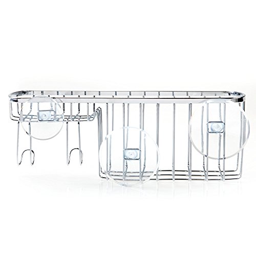 InterDesign Gia Badezimmer-/Dusch-Caddy für Shampoo, Conditioner, Seife – Combo, Chrom - 5