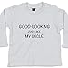 Good-Looking Uncle - Funny Baby T-shirts, 12 to 18 mths, White