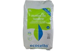 Peyca Humus de lombriz 5 litros - Ecocelta. Abono organico ecológico para Todo Tipo de Cultivos
