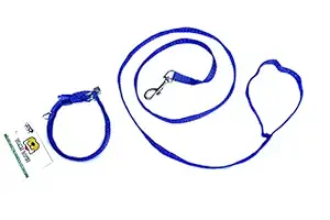 Tame Love Blue Collar Belts and Leash Set for Small Puppy Dog (Blue Color - 0.50 Inch)