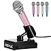 Price comparison product image Mini Microphone, dizauL®smallest most stylish Handheld mobile Karaoke Condenser microphone With Holder(3.5mm plug +noise reduction +high sound quality) for Voice Recording, Internet Chatting on PC, Tablets, Smartphones, Laptops - rosa gold