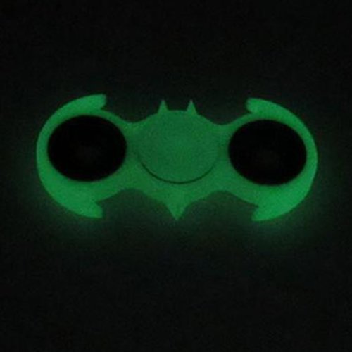 Evermarket New Style Fidget Hand Spinner EDC Focus Anxiety Stress Relief Toy Glow In The Dark Fluorescence,White Bat Style