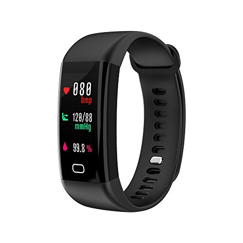 Preisvergleich Produktbild Teepao Fitness Tracker, Smart Armband Aktivitätstracker Herzfrequenz Blutdruckmessgerät, Kalorien, Sleep Monitor IP68, wasserdicht, Smart Watch, Schrittzähler-Armband für Android und iOS Schwarz