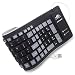 Produktbild Faltbare Silikon-Tastatur Flexible Tastatur weiche wasserdichte aufrollbare Silikagel-Computertastatur (103 Tasten) für PC Laptop Notebook [Schwarz]