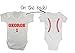 Personalised Baseball Print On Back Sports Style Name On Front Custom Baby Onesie Vest
