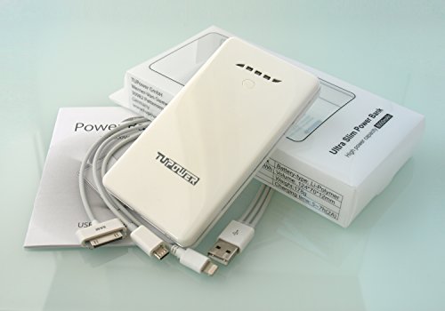 Power Bank 8000mAh Ultra leicht flach TUPower Powerbank Ladekabel weiß für iPhone 5 5C 5S 6S 7 Samsung Galaxy S5 S6 S7 Edge externer Akku Smartphones - 5