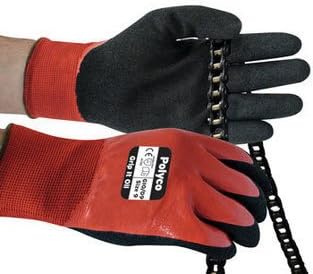 Polyco Grip It Oil Work Gloves Ultimate Grip in Wet and Oily Conditions Waterproof Excellent Dexterity and Abrasion Pair (8 M)