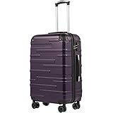 COBINATION LOCK + 4 SPINNER + SEITENGRIFF: Mit integriertem Kombinationsschloss ist es einfach und bequem, Ihren Koffer während der Reise zu sperren und zu entsperren. Die 4 multidirektionalen Spinnerräder bewegen sich sanft und leise. Der Seitengriff kann sehr praktisch sein, wenn Sie den Koffer mit schwerem Gewicht anheben.