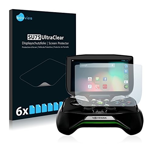 Preisvergleich Produktbild Savvies Schutzfolie für Nvidia Shield Portable [6er Pack] Folie Displayschutzfolie - Displayfolie klar