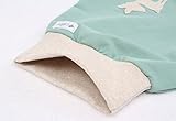 „Lilakind“ Schlafsack Strampelsack Pucksack Mint Sweat Ecru Melange Reh Applikation - 5