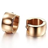 Estilo: unisex Hipoalergénica Joyería de Moda Titanio Chapado en Oro Rosa Liso Titanio Oreja Femenina Joyería Del Clavo , Aretes