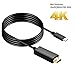 Produktbild USB-C zu HDMI Kabel, USB 3.1 Typ C Stecker (Thunderbolt 3 kompatibel) zu HDMI Stecker (5.9ft / 1.8m) 4K @ 60Hz Kabel für das 2016 MacBook Pro, 2015 MacBook, Samsung Galaxy S8 / S8 Plus usw. Schwar