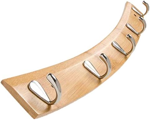 LI JING SHOP- Bamboo Hook Up Kitchen Wall Hanging Waterproof Stick Hook Creative Behind The Door Clothes Hook European Style Wall Solid Wood Hangers ( Color : A )