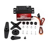 5.4,8-6,0 V Hochspannung. 73JohnPol AUSTARHOBBY AX8601 4,8-6,0 V 25 kg 0,15 Sek. / 60 ° wasserdichtes Drehmoment Vollmetallgetriebe Digital-Servo für RC-Car-Zubehör, schwarz