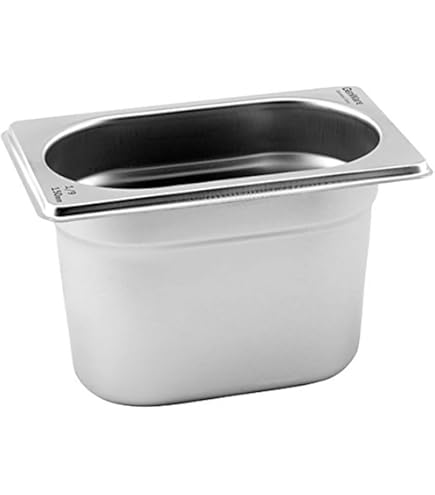 Gastronorm Container - 1/9 GN - 10cm Deep - Stainless Steel