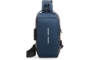 Gutriff Zaino a Monospalla in Oxford per Uomo e Donna, Borsa a Petto e Tracolla con Multitasche per Lavoro, Ciclismo, Moto, Sport e Viaggio