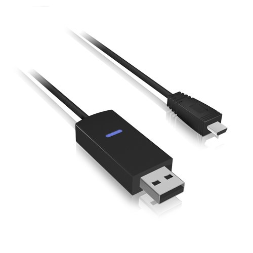 Icy Box IB-AC511 Android zu PC Adapter/Ladekabel (Micro-USB zu Typ-A) ermöglicht das Bedienen von Android-Geräten auf dem PC