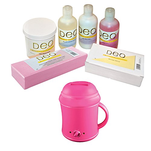 Deo 1000cc Pink Fast Heat Professional Wax Electric Heater Warmer Pot kit - Waxing Leg Body for Beauty Therapist Salon…