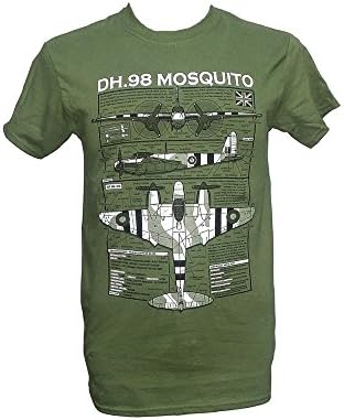 The Wooden Model Company Ltdde Havilland DH 98 Mosquito RAF Bomber Fighter Aircraft Blueprint T-Shirt