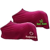 Abschwitzdecke mit Namen und Motiv