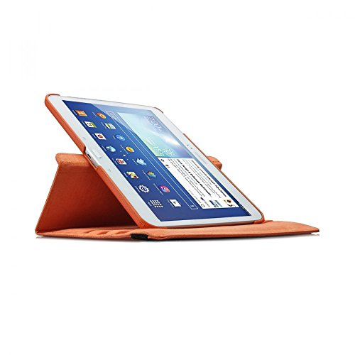 COOVY® 360° ROTATION COVER FÜR SAMSUNG GALAXY TAB 3 10.1 GT-P5200 GT-P5210 GT-P5220 SMART HÜLLE TASCHE ETUI CASE SCHUTZ STÄNDER Farbe orange - 4