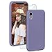 Produktbild ProBien Kompatibel Hülle für iPhone XS Max 6,5 Zoll, Silikon Handyhülle mit Kostenlos Panzerglas,Schutz vor Stoßfest/Kratzfest Schutzhülle Bumper Case Cover für iPhone XS Max (2018)-Lavendel lila