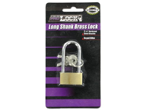 Preisvergleich Produktbild Long shank brass lock with keys