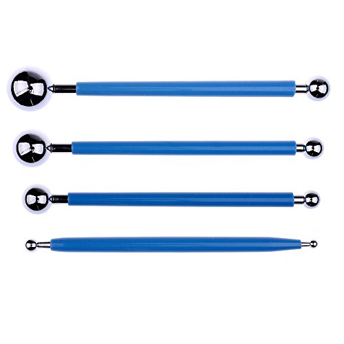4 Stück Metallkugel Stylus Clay Ceramics Töpferei Bildhauerei Modellierung Werkzeug Set - 4