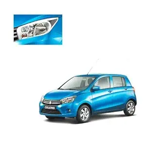 Auto Spare World Head Lamp and Tail Lamp Chrome Cover Compatible With Maruti Suzuki Celerio 2013-2019 (Set of 4 Pcs.)