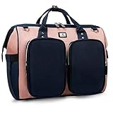🎅 ACCESORIOS COMPLETOS: Con 2 Ganchos Carrito de Bebé, 1 correa de hombro y Cambiador portatil de pañales como regalo para usted,puede como tote de pañal / se convierte en una bolsa de pañales crossbody con correa para el hombro / puede abrocharlo con su maleta.