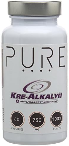 Bodybuilding Warehouse Pure Kre Alkalyn Creatine Monohydrate No Loading Phase Caps, Clear, Capsules, 60 Count