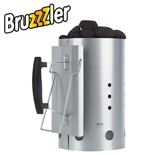 Bruzzzler - Chimenea de encendido con mango de seguridad  encendedor de barbacoa de carbón 31 x 19,5 x 30,5 cm