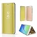 Produktbild Sycode Luxus Screen Protector Gold Slim Fit Clear Standing View Spiegel Hülle Beirftasche für Huawei P10-Gold Mirror