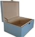 Personalised Blue Large Wooden Keepsake or Memory Storage Boxes - Christening, Naming Ceremony, Baby Shower, Birthday or Baptism Gifts for Boys