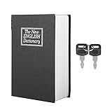Está hecho de dos partes; El exterior es una cubierta de papel fino y el interior es una caja de acero inoxidable. Fantástico libro de lujo seguro, resistente construcción de metal, resistente y robusto para guardar dinero, joyas o cualquier otro premio seguro y protegido de manera discreta.