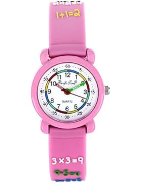 Pacific Time First Kinder-Armbanduhr 1x1 Armbanduhr Kinder Mädchen rechnen Kinderuhren Uhren Zahlen Lernuhr Uhr...