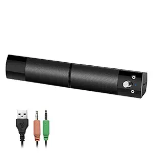 Tooarts TM125 V-117 USB Desktop Computer Speaker Stereo Sound Home Subwoofer Mini Speaker with 3.5mm Audio Plug for DVD TV PC Laptop