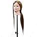 24Inch Hairdressing & Makeup Practice Head Mannequin Doll 30% Real Hair Mannequin Hairdresser Head 27#