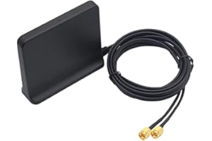 RUANI Signal Boost 5G 4G LTE 3G GSM Mimo Aerial High Gain 12Dbi 600-6000Mhz External Omni WiFi Antenna(Black SMA Male)