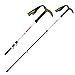 Produktbild Gehstock Carbon fibertrekking Polen Ausziehbares verstellbar Ausziehbares Stange 65–135 cm, Leichte Aluminium-Legierung/Wandern/Klettern Polen Stoßdämpfung EVA Schaumstoff-Griff für Damen und Herren, T_white
