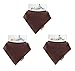 Dribble Ons Bandana Bib - Brown - ** 3 PACK ** (Gift Wrap Available)