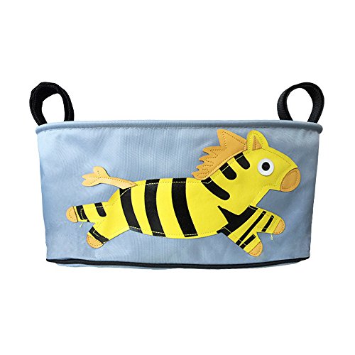 FeelGlad(TM) Baby Stroller Organizer Animal Patterns Multi Functions Waterproof Bag Pram Pushchair Handle Hanging Bag Zebra Pattern Diaper Bag Storage Bag - Zebra Pattern