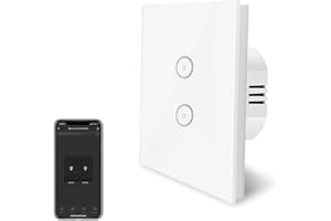 UseeLink Zigbee inteligentny włącznik światła, bezprzewodowy przełącznik, Zigbee, dotykowy włącznik światła, kompatybilny z Alexa i Googlee, podświetlenie LED, wymagany koncentrator, 2-drożny