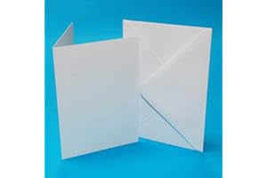 CRAFT UK Crafts UK 50 Cards and Envelopes, White, C6