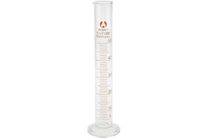 amagogo LOVIVER 5 50 Ml Glas Messzylinder Chemie Labor Messen Absolvierten technisch Labor Reagenzglas, Klar, 50ml
