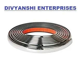 DIVYANSHI 10mm Side Window Chrome Beading Roll 5 Meter for-Maruti Suzuki -Ciaz