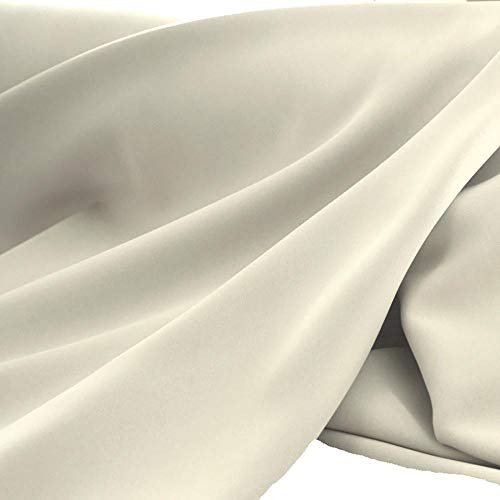 TOLKO Verdunkelungs-Stoff Meterware - edler Vorhangstoff in 18 Farben (Hell-Beige)